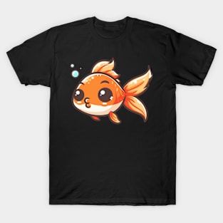Cute Vectoral Goldfish Face T-Shirt
